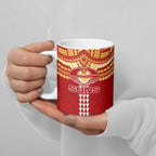 Personalized Gold Coast Suns Ceramic Mug Polynesian Tribal Pattern Heritage Football