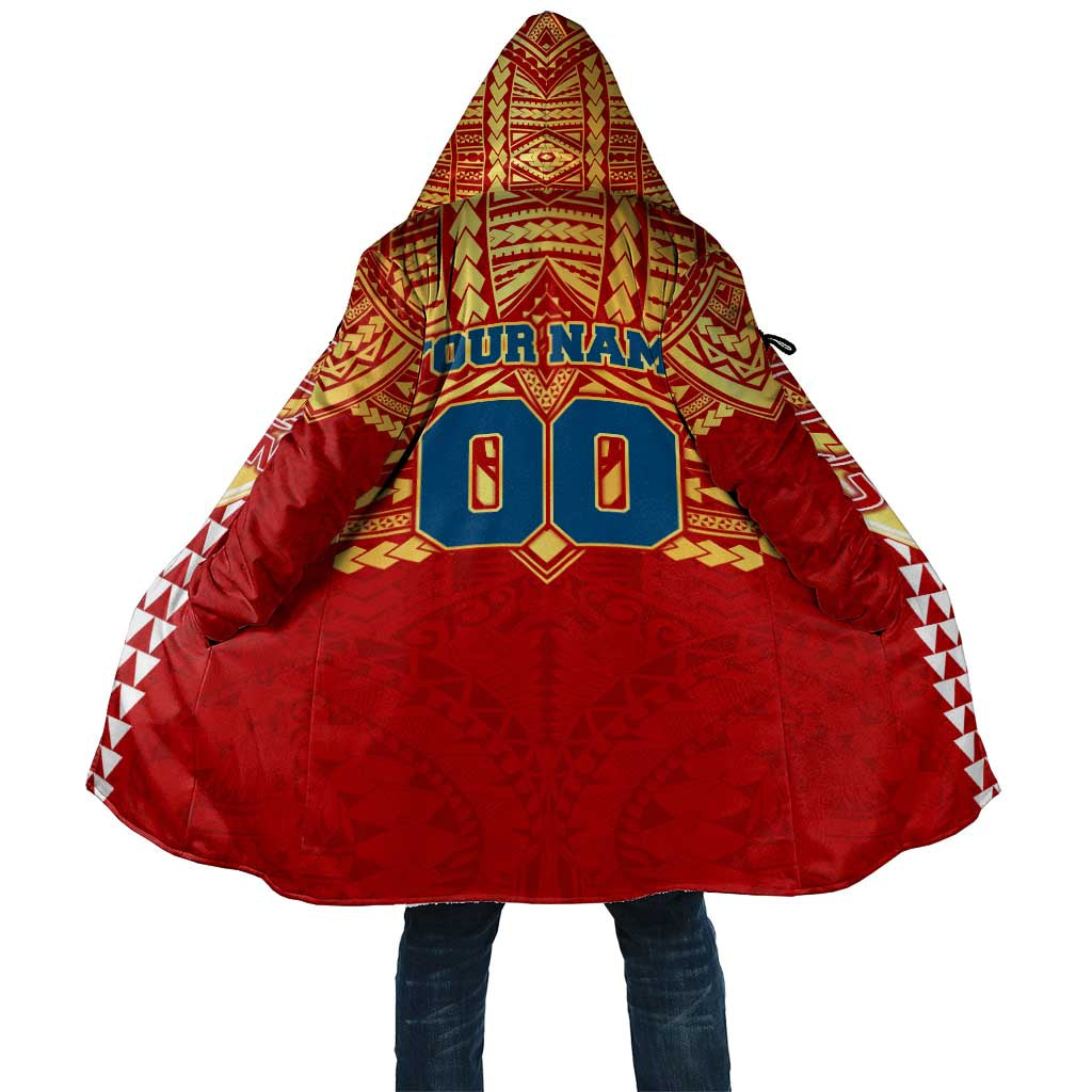 Personalized Gold Coast Suns Cloak Polynesian Tribal Pattern Heritage Football