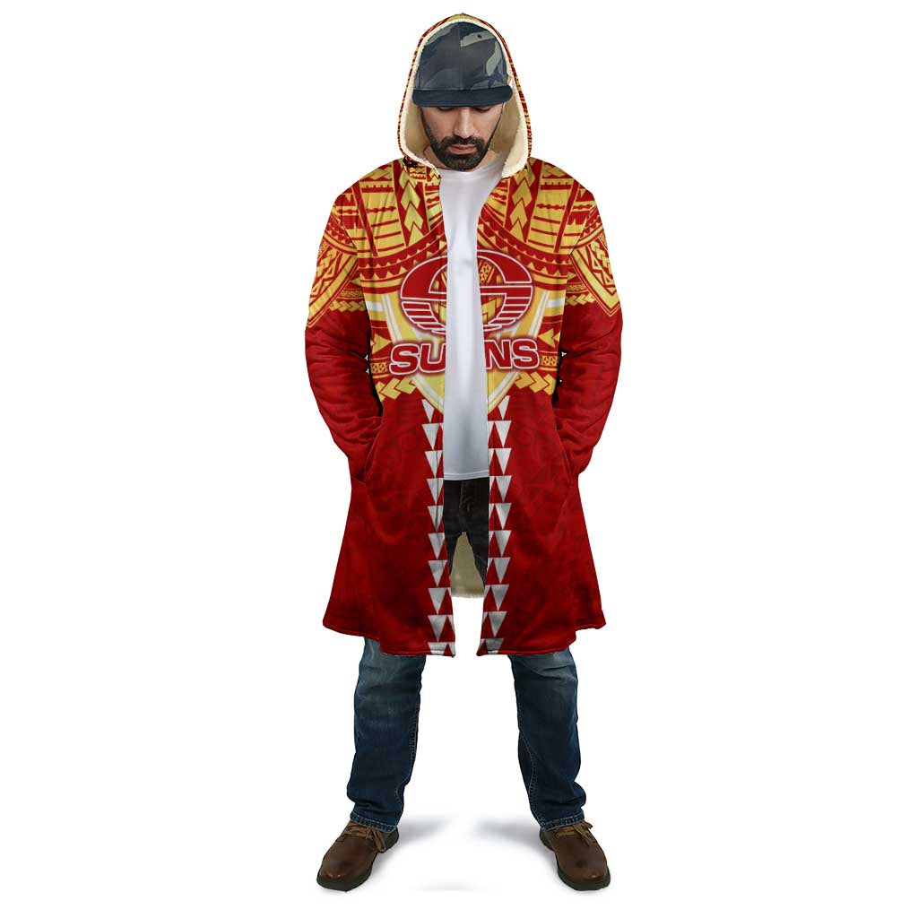 Personalized Gold Coast Suns Cloak Polynesian Tribal Pattern Heritage Football