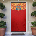Personalized Gold Coast Suns Door Cover Polynesian Tribal Pattern Heritage Football