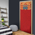 Personalized Gold Coast Suns Door Cover Polynesian Tribal Pattern Heritage Football