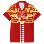 Personalized Gold Coast Suns Hawaiian Shirt Polynesian Tribal Pattern Heritage Football