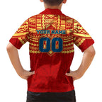Personalized Gold Coast Suns Hawaiian Shirt Polynesian Tribal Pattern Heritage Football