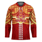 Personalized Gold Coast Suns Hockey Jersey Polynesian Tribal Pattern Heritage Football