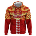 Personalized Gold Coast Suns Hoodie Polynesian Tribal Pattern Heritage Football