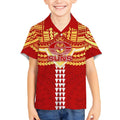 Personalized Gold Coast Suns Kid Hawaiian Shirt Polynesian Tribal Pattern Heritage Football