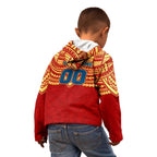 Personalized Gold Coast Suns Kid Hoodie Polynesian Tribal Pattern Heritage Football