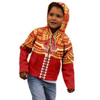 Personalized Gold Coast Suns Kid Hoodie Polynesian Tribal Pattern Heritage Football