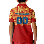 Personalized Gold Coast Suns Kid Polo Shirt Polynesian Tribal Pattern Heritage Football