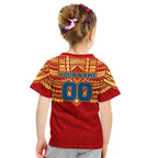 Personalized Gold Coast Suns Kid T Shirt Polynesian Tribal Pattern Heritage Football
