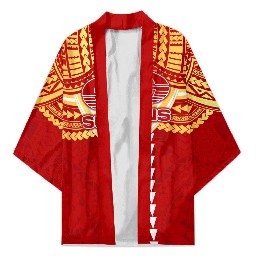 Personalized Gold Coast Suns Kimono Polynesian Tribal Pattern Heritage Football