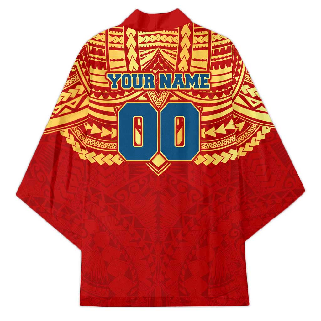 Personalized Gold Coast Suns Kimono Polynesian Tribal Pattern Heritage Football