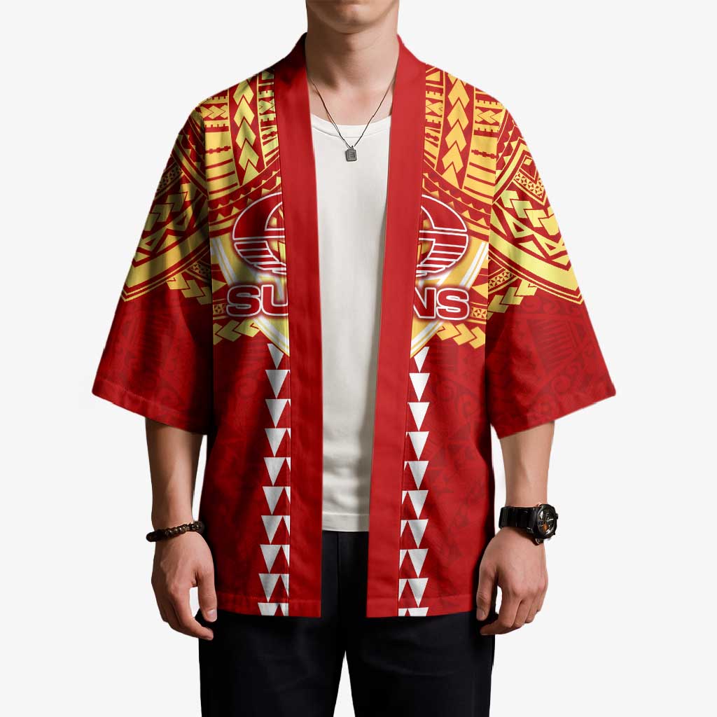 Personalized Gold Coast Suns Kimono Polynesian Tribal Pattern Heritage Football