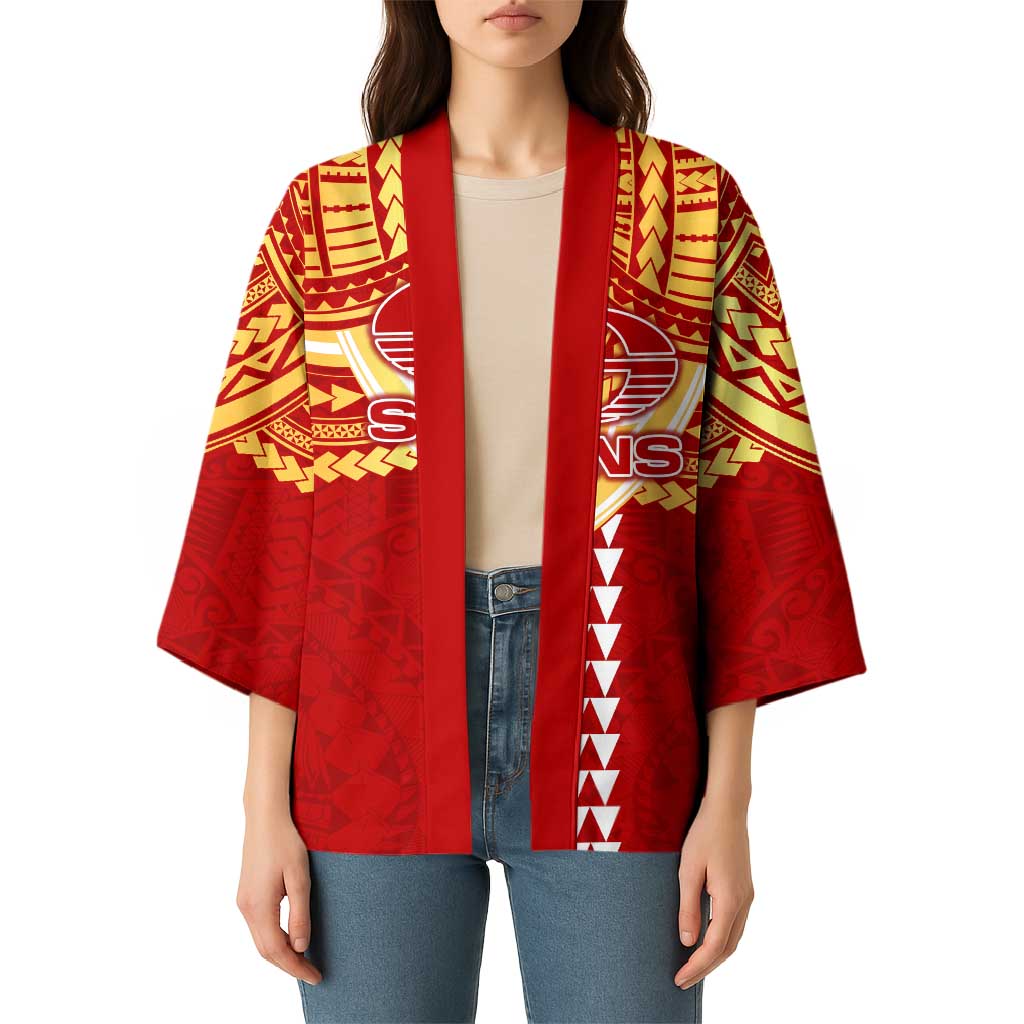 Personalized Gold Coast Suns Kimono Polynesian Tribal Pattern Heritage Football