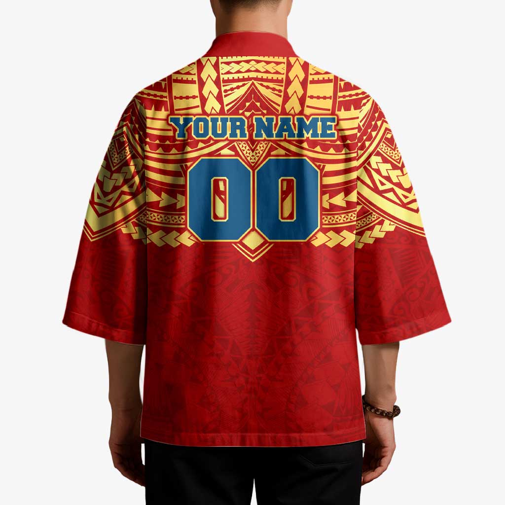 Personalized Gold Coast Suns Kimono Polynesian Tribal Pattern Heritage Football