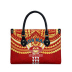 Personalized Gold Coast Suns Leather Bag Polynesian Tribal Pattern Heritage Football