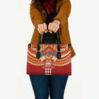 Personalized Gold Coast Suns Leather Bag Polynesian Tribal Pattern Heritage Football