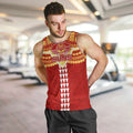 Personalized Gold Coast Suns Men Tank Top Polynesian Tribal Pattern Heritage Football
