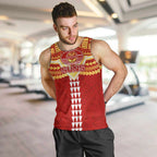 Personalized Gold Coast Suns Men Tank Top Polynesian Tribal Pattern Heritage Football