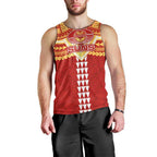 Personalized Gold Coast Suns Men Tank Top Polynesian Tribal Pattern Heritage Football