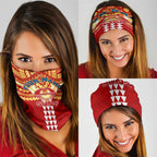 Personalized Gold Coast Suns Neck Gaiter Polynesian Tribal Pattern Heritage Football