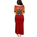 Personalized Gold Coast Suns Puletasi Polynesian Tribal Pattern Heritage Football