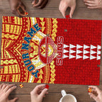 Personalized Gold Coast Suns Puzzle Polynesian Tribal Pattern Heritage Football