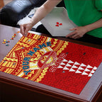 Personalized Gold Coast Suns Puzzle Polynesian Tribal Pattern Heritage Football