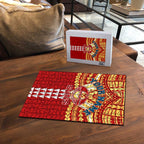 Personalized Gold Coast Suns Puzzle Polynesian Tribal Pattern Heritage Football