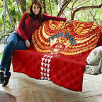 Personalized Gold Coast Suns Quilt Polynesian Tribal Pattern Heritage Football