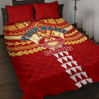 Personalized Gold Coast Suns Quilt Bed Set Polynesian Tribal Pattern Heritage Football