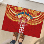 Personalized Gold Coast Suns Rubber Doormat Polynesian Tribal Pattern Heritage Football