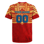 Personalized Gold Coast Suns Rugby Jersey Polynesian Tribal Pattern Heritage Football