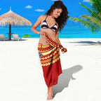 Personalized Gold Coast Suns Sarong Polynesian Tribal Pattern Heritage Football