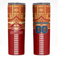 Personalized Gold Coast Suns Skinny Tumbler Polynesian Tribal Pattern Heritage Football