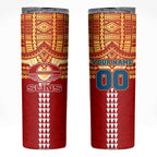 Personalized Gold Coast Suns Skinny Tumbler Polynesian Tribal Pattern Heritage Football