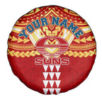 Personalized Gold Coast Suns Spare Tire Cover Polynesian Tribal Pattern Heritage Football