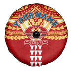 Personalized Gold Coast Suns Spare Tire Cover Polynesian Tribal Pattern Heritage Football