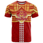 Personalized Gold Coast Suns T Shirt Polynesian Tribal Pattern Heritage Football