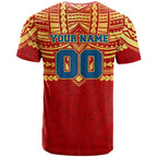 Personalized Gold Coast Suns T Shirt Polynesian Tribal Pattern Heritage Football