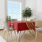 Personalized Gold Coast Suns Tablecloth Polynesian Tribal Pattern Heritage Football