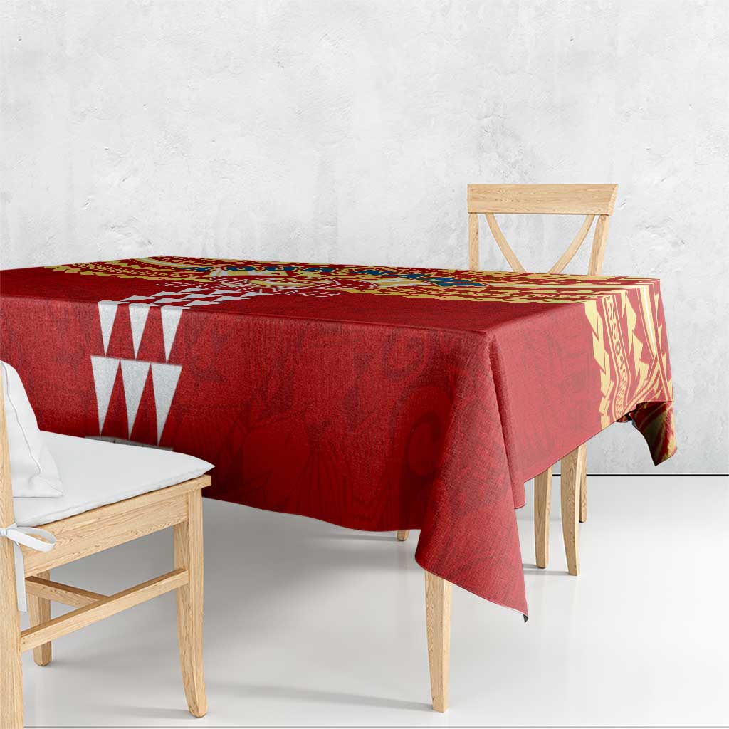 Personalized Gold Coast Suns Tablecloth Polynesian Tribal Pattern Heritage Football