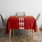 Personalized Gold Coast Suns Tablecloth Polynesian Tribal Pattern Heritage Football