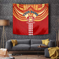 Personalized Gold Coast Suns Tapestry Polynesian Tribal Pattern Heritage Football