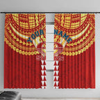 Personalized Gold Coast Suns Window Curtain Polynesian Tribal Pattern Heritage Football