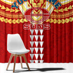 Personalized Gold Coast Suns Window Curtain Polynesian Tribal Pattern Heritage Football