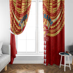 Personalized Gold Coast Suns Window Curtain Polynesian Tribal Pattern Heritage Football