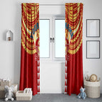 Personalized Gold Coast Suns Window Curtain Polynesian Tribal Pattern Heritage Football