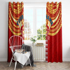 Personalized Gold Coast Suns Window Curtain Polynesian Tribal Pattern Heritage Football