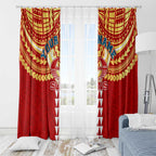 Personalized Gold Coast Suns Window Curtain Polynesian Tribal Pattern Heritage Football
